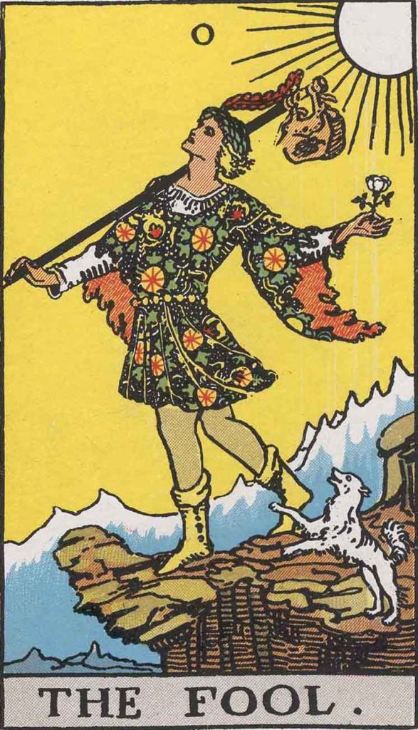 The Fool from the Rider-Waite-Smith Tarot